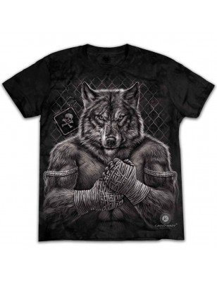 Бойцовская футболка с волком